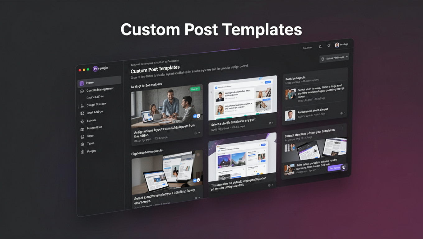 Preview of Custom Post Templates