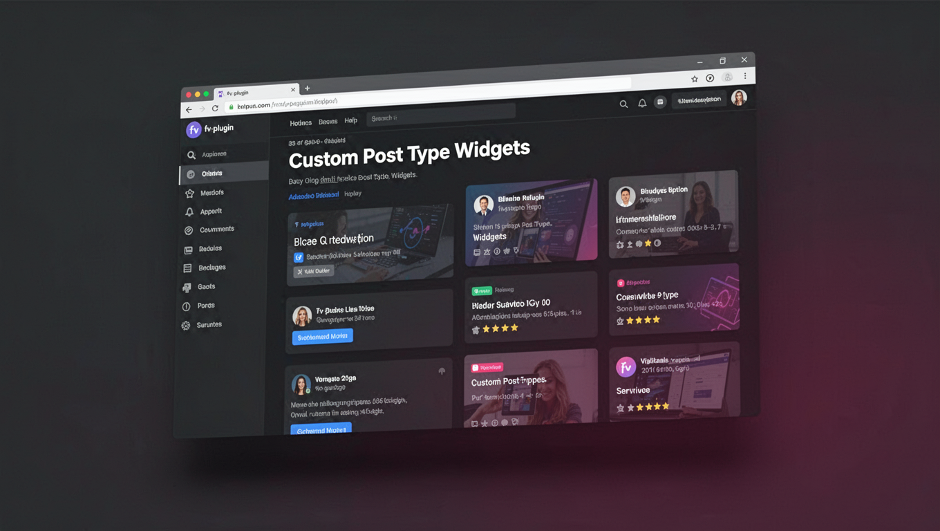Preview of Custom Post Type Widgets