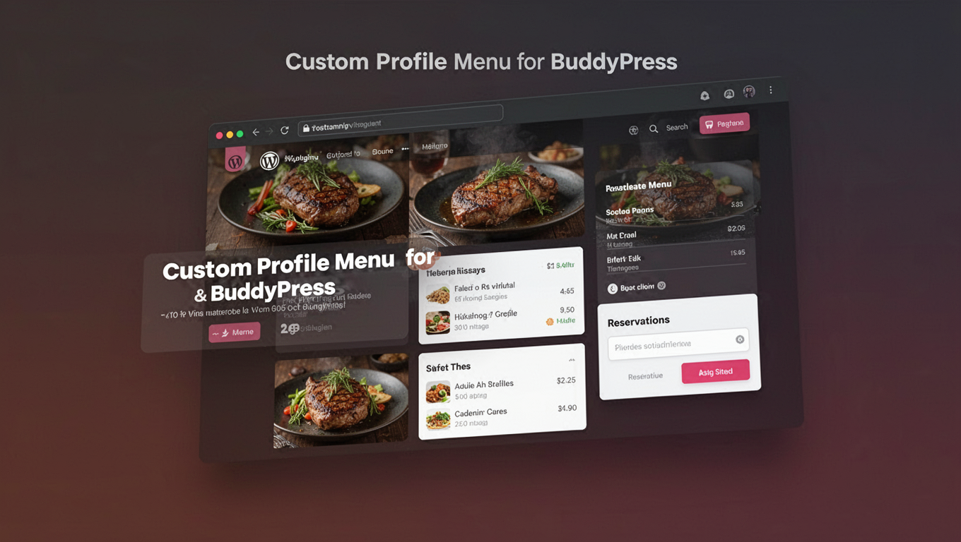 Preview of Custom Profile Menu for BuddyPress