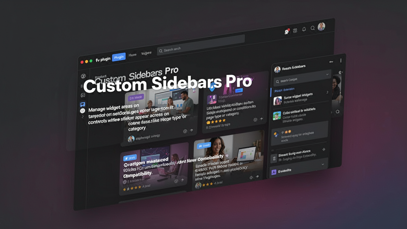Preview of Custom Sidebars Pro
