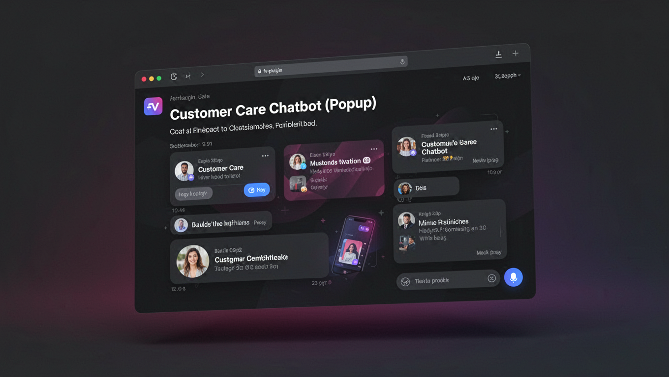 Preview of Customer Care Chatbot (Popup)