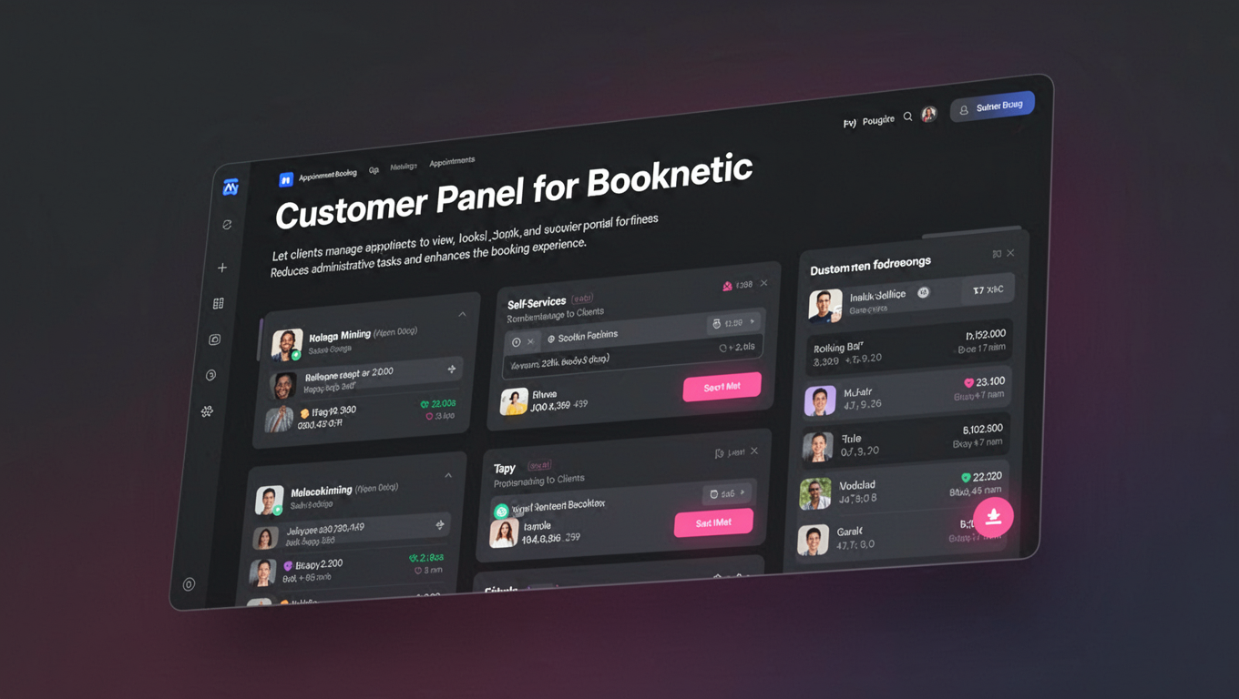 Preview of Customer Panel for Booknetic