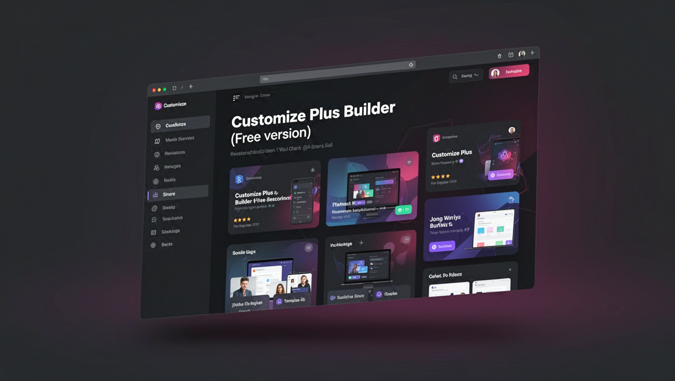 Preview of Customize Plus Builder (Free version)