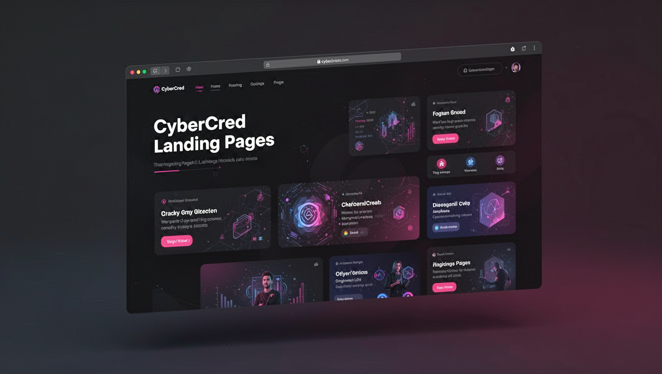 Preview of CyberCred Landing Pages