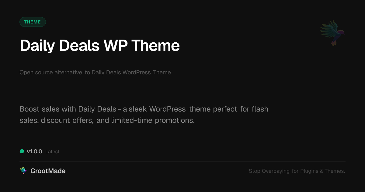 Preview of Daily Deals WP Theme