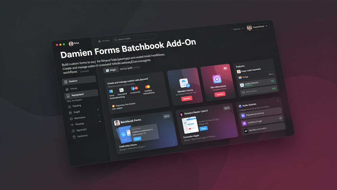 Preview of Damien Forms Batchbook Add-On
