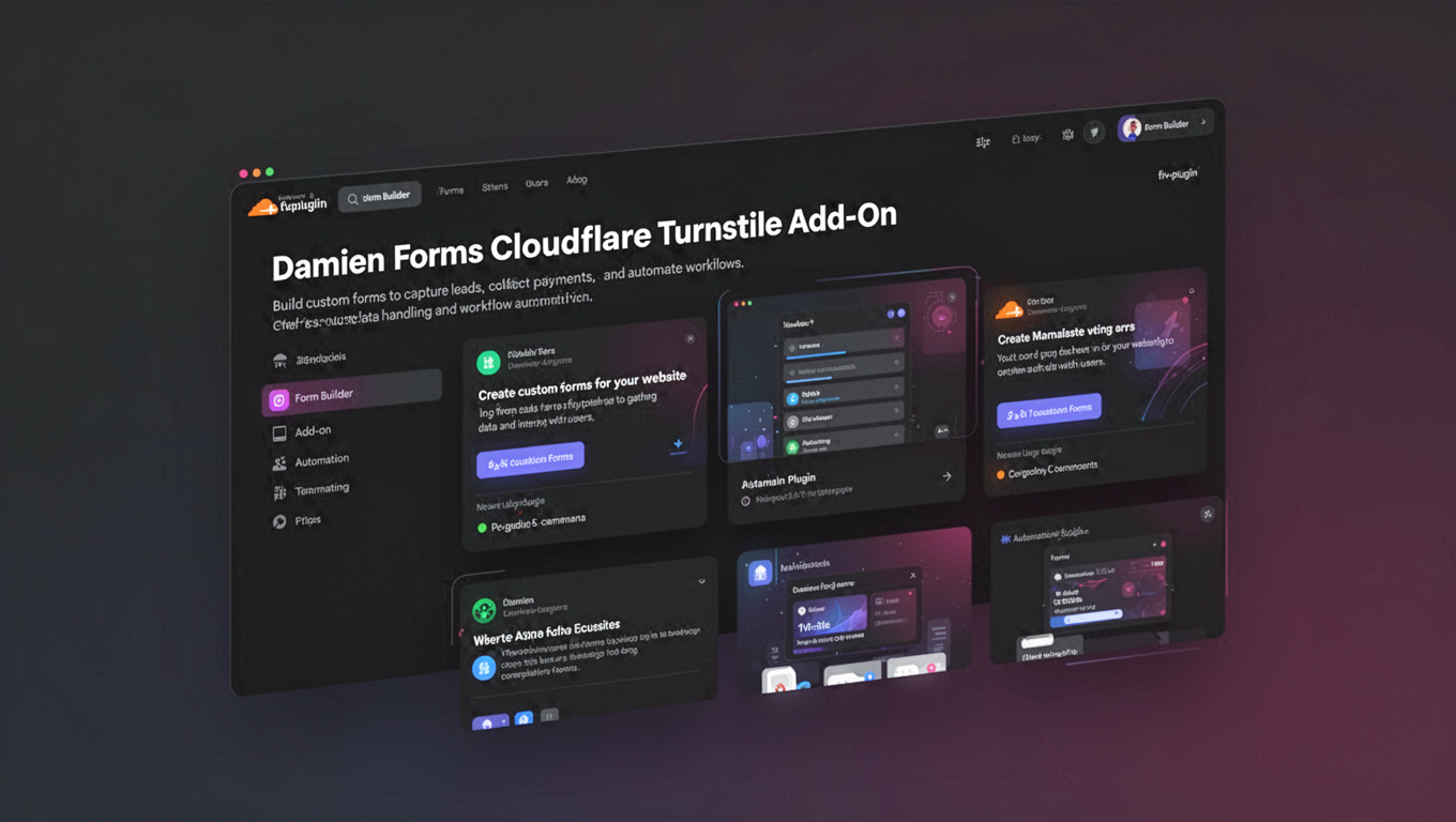 Preview of Damien Forms Cloudflare Turnstile Add-On