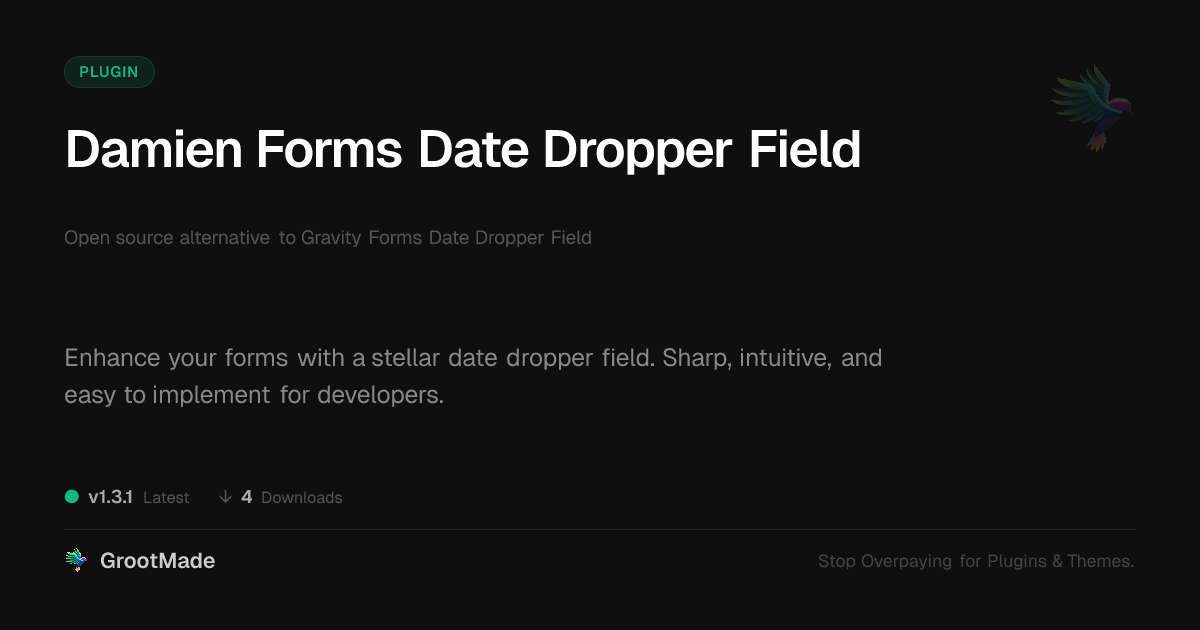 Damien Forms Date Dropper Field