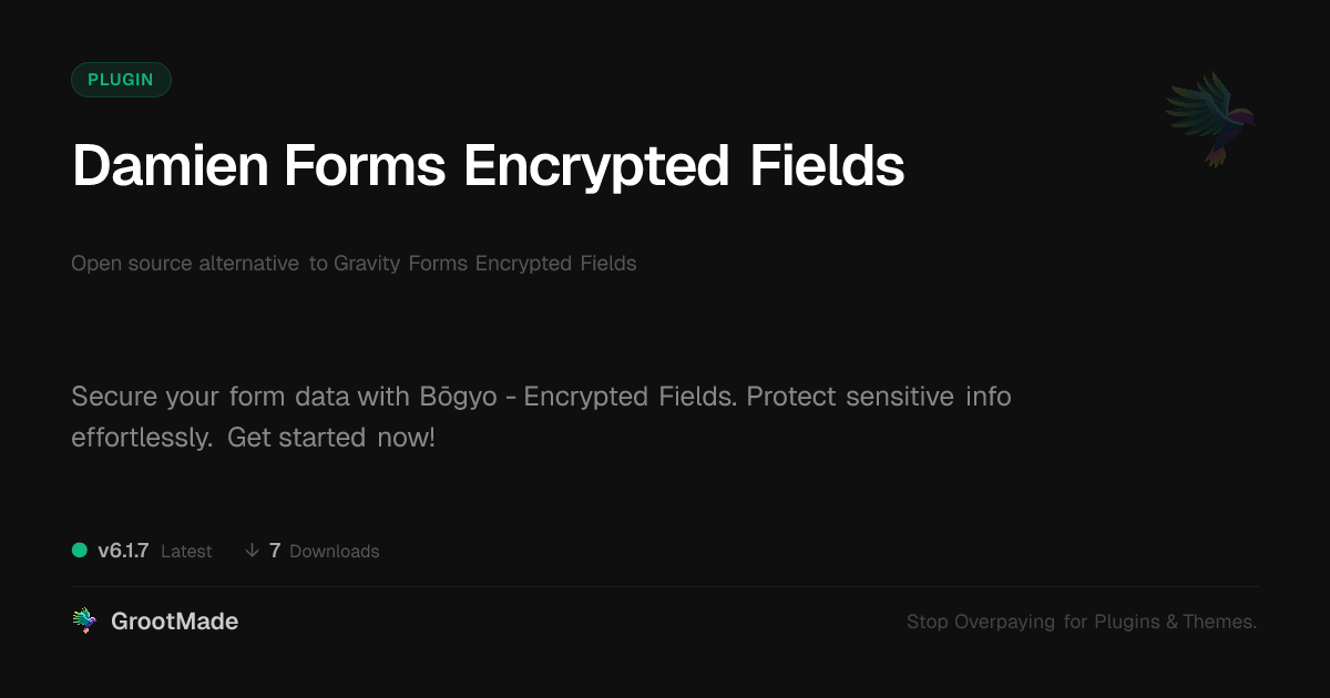 Damien Forms Encrypted Fields