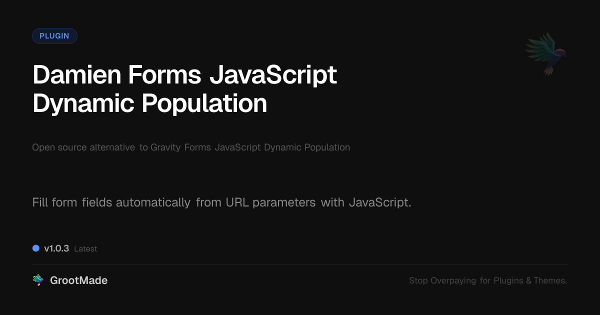 Preview of Damien Forms JavaScript Dynamic Population