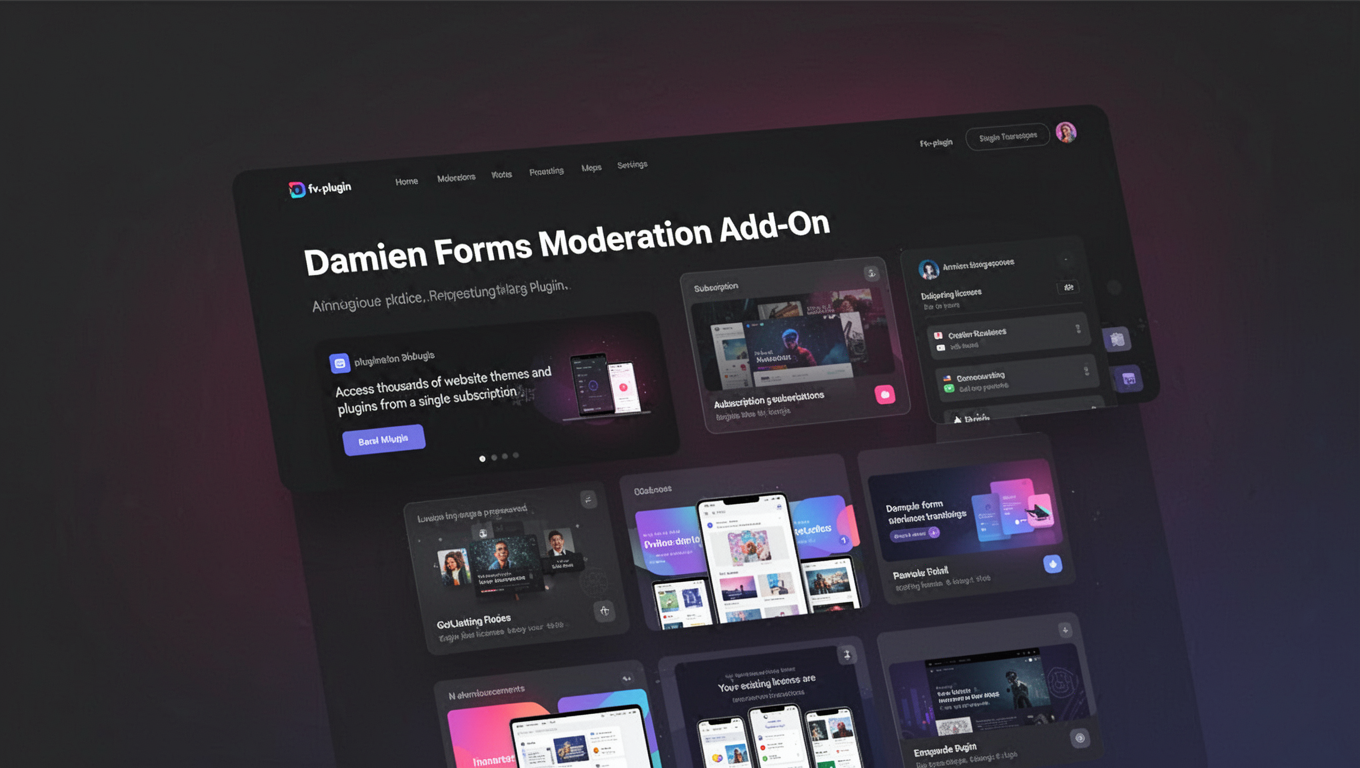 Preview of Damien Forms Moderation Add-On