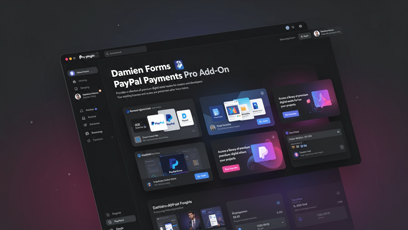 Preview of Damien Forms PayPal Payments Pro Add-On