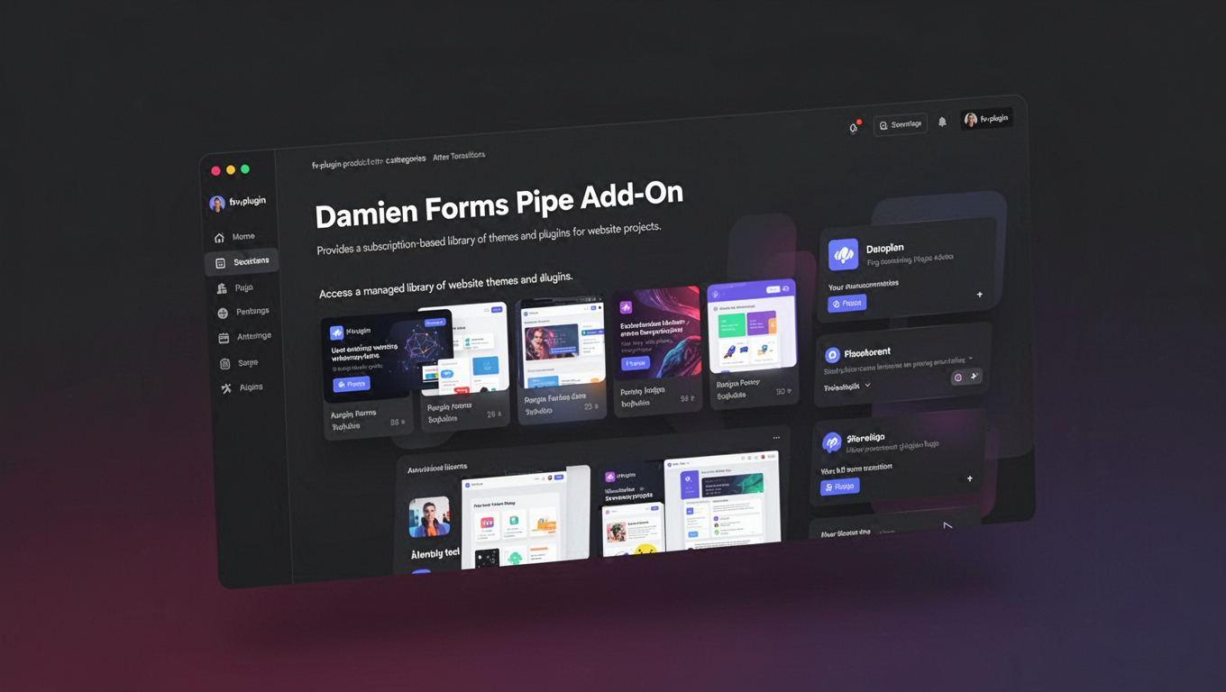 Preview of Damien Forms Pipe Add-On