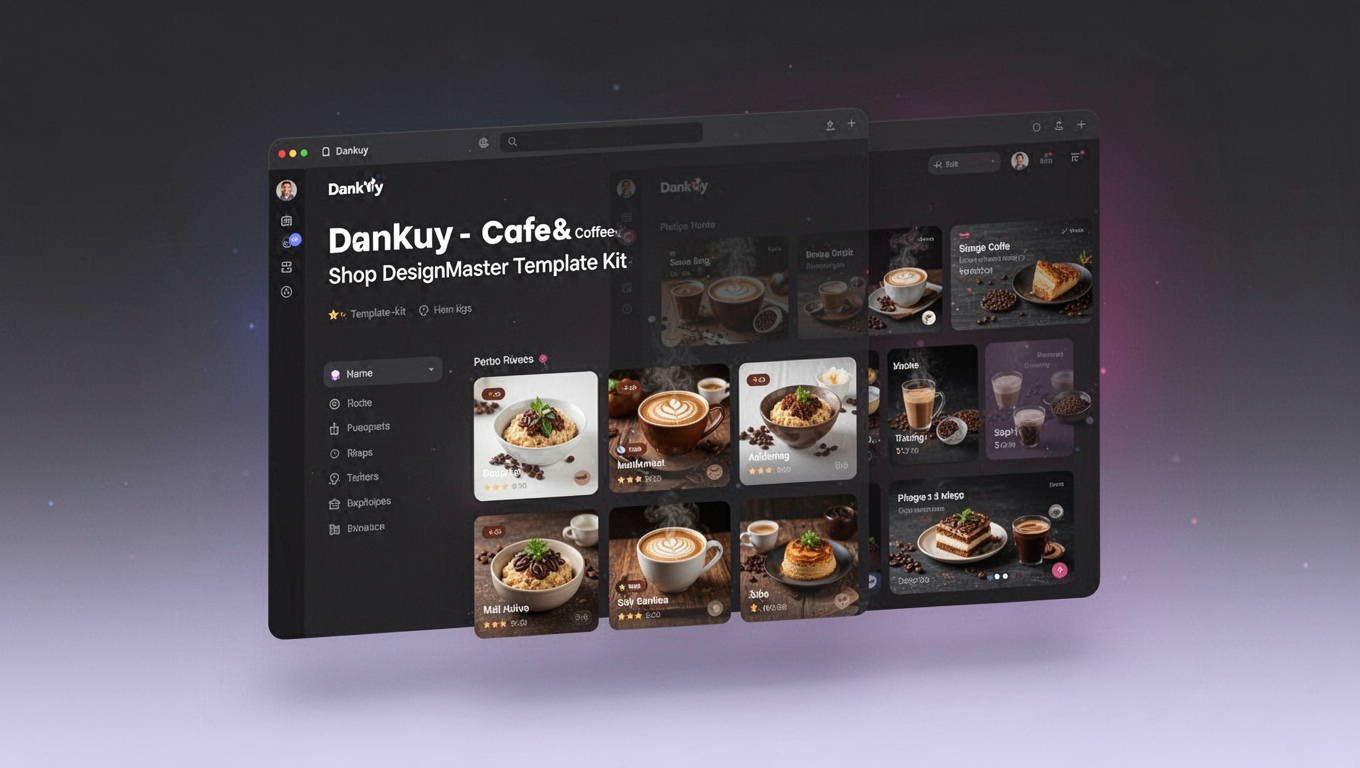 Preview of Dankuy - Cafe & Coffee Shop DesignMaster Template Kit