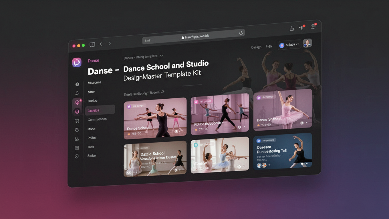 Preview of Danse - Dance School and Studio DesignMaster Template Kit