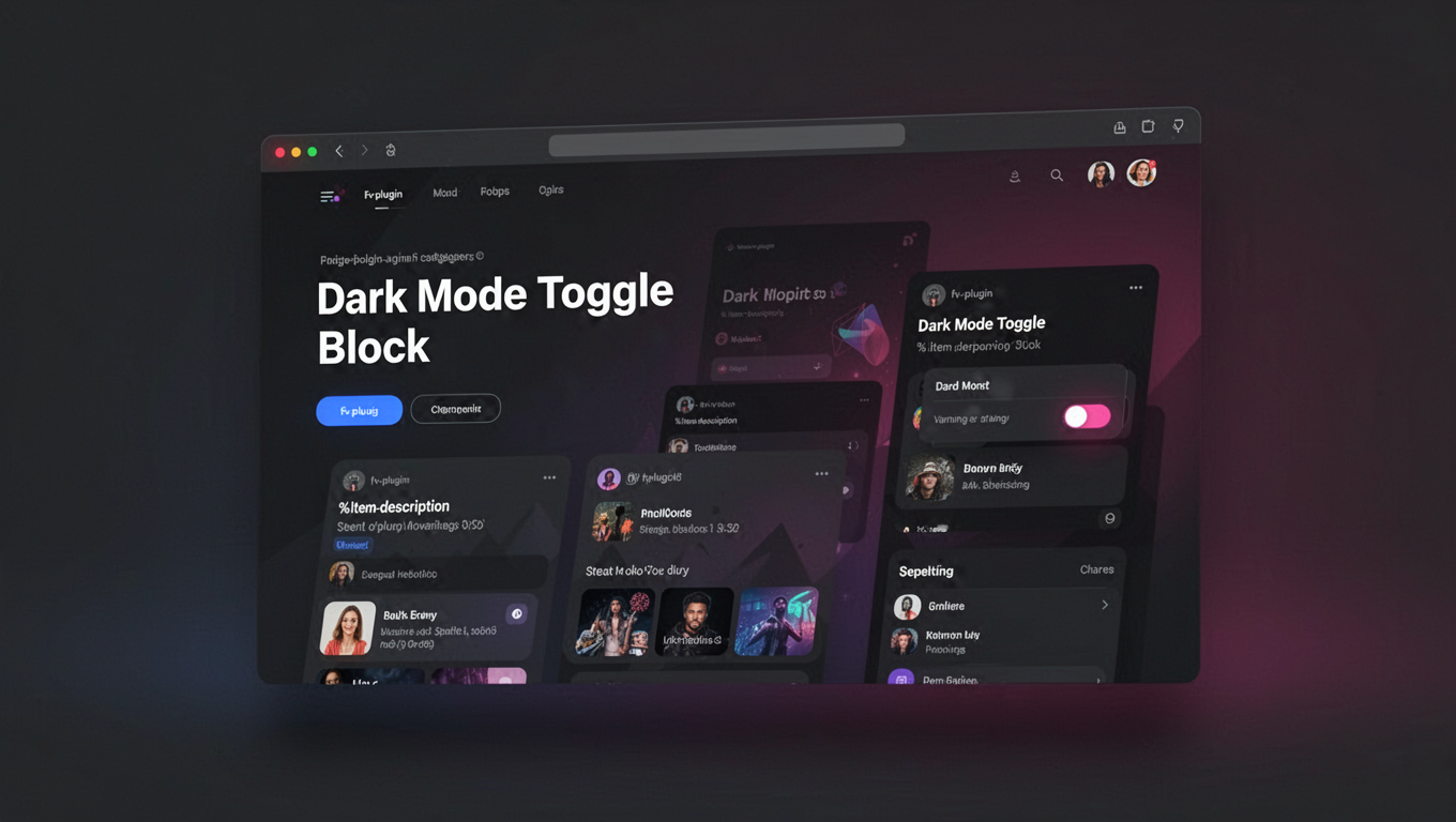 Preview of Dark Mode Toggle Block