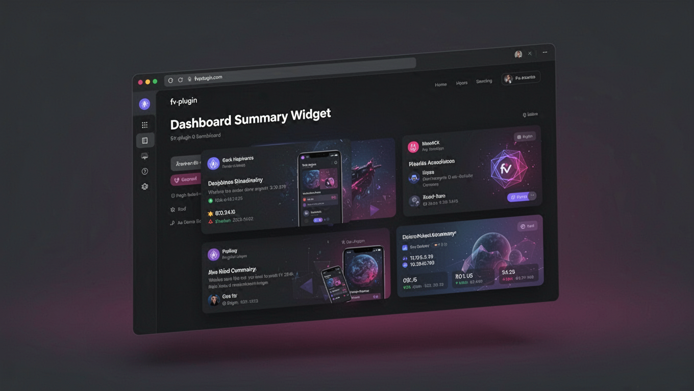 Preview of Dashboard Summary Widget