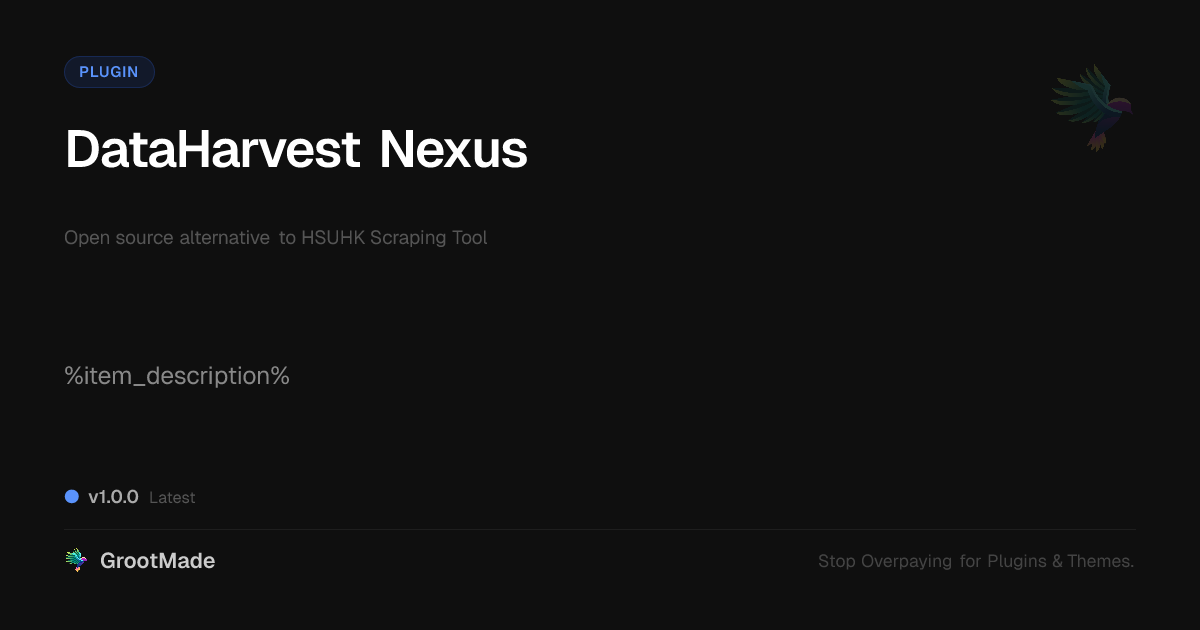 Preview of DataHarvest Nexus