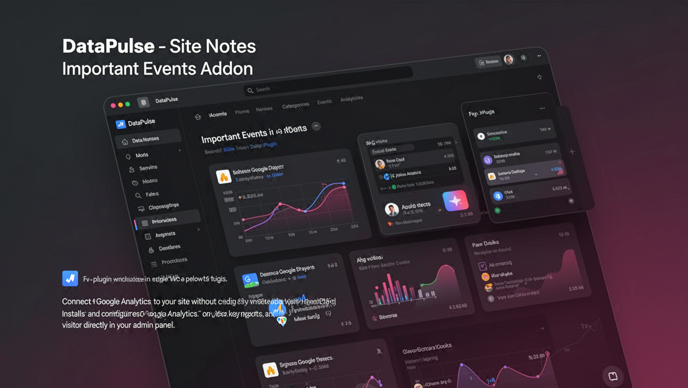 Preview of DataPulse - Site Notes Important Events Addon