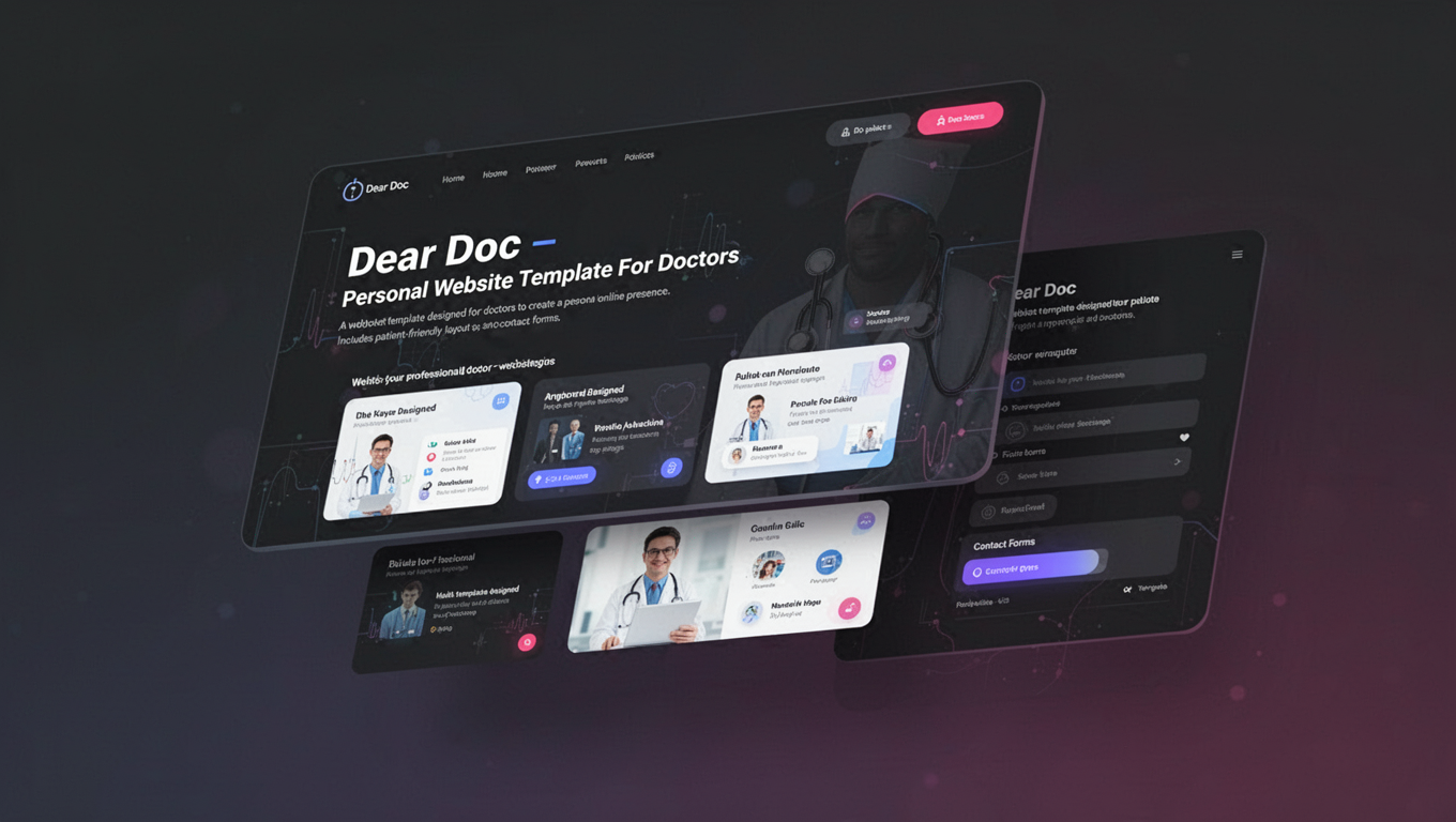 Preview of Dear Doc - Personal Website Template For Doctors