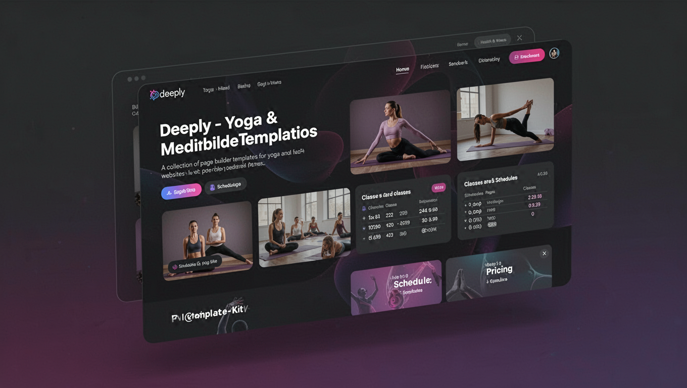 Preview of Deeply - Yoga & Meditation Elementor Template Kit