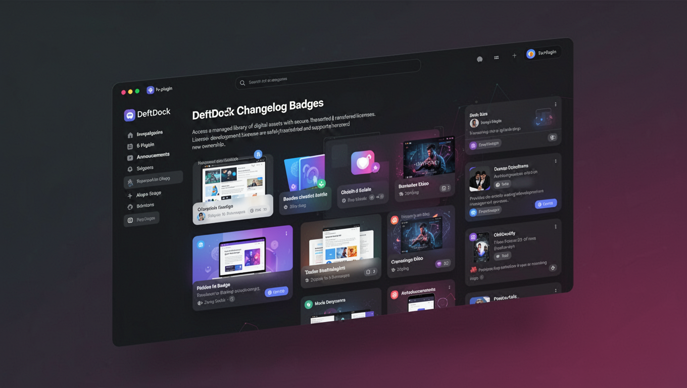 Preview of DeftDock Changelog Badges