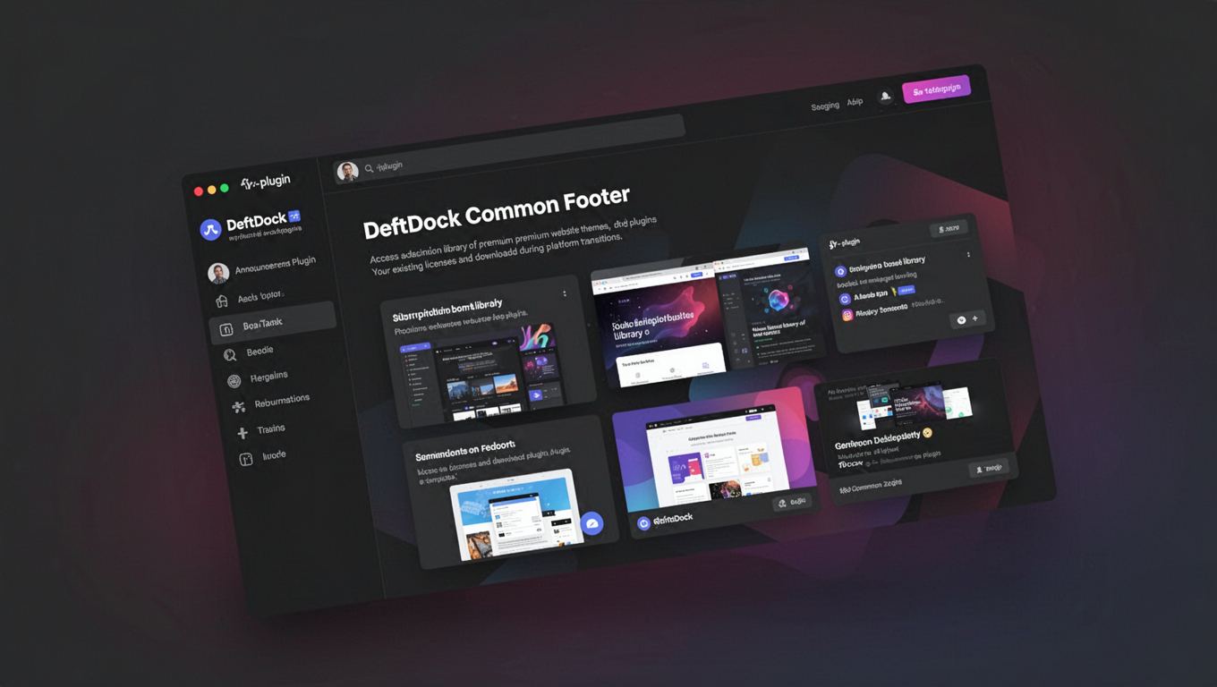 Preview of DeftDock Common Footer