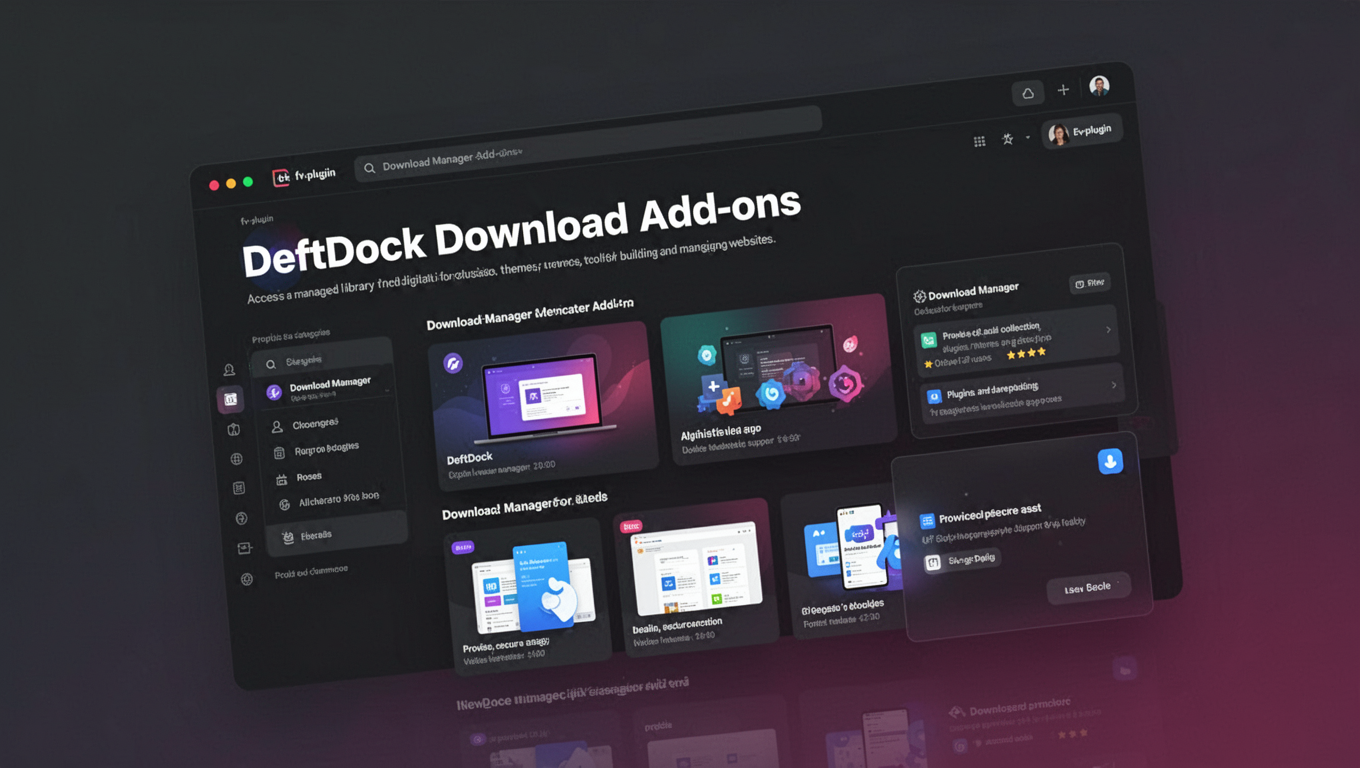 Preview of DeftDock Download Add-ons