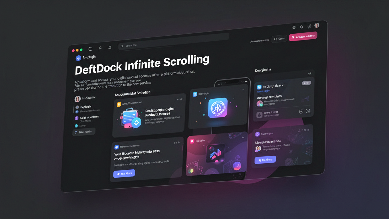 Preview of DeftDock Infinite Scrolling