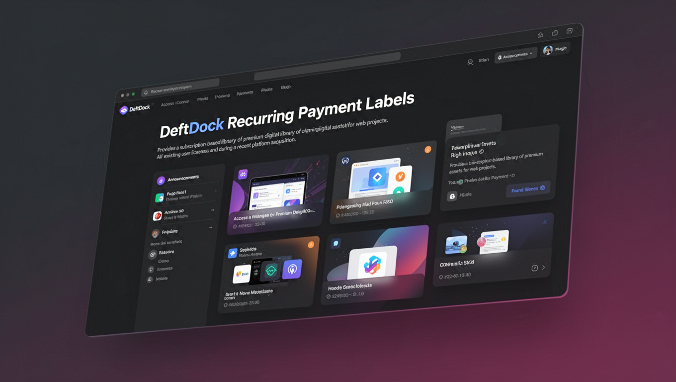 Preview of DeftDock Recurring Payment Labels