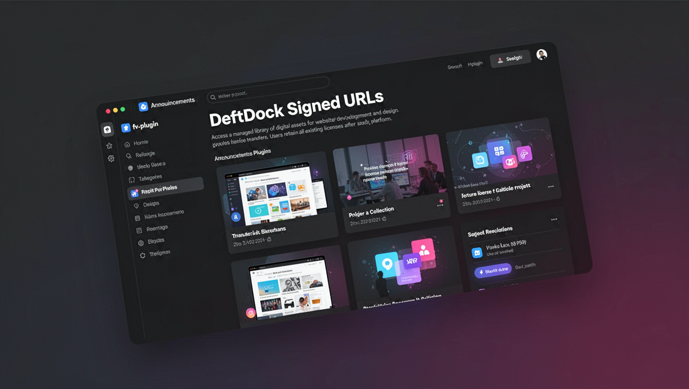 Preview of DeftDock Signed URLs