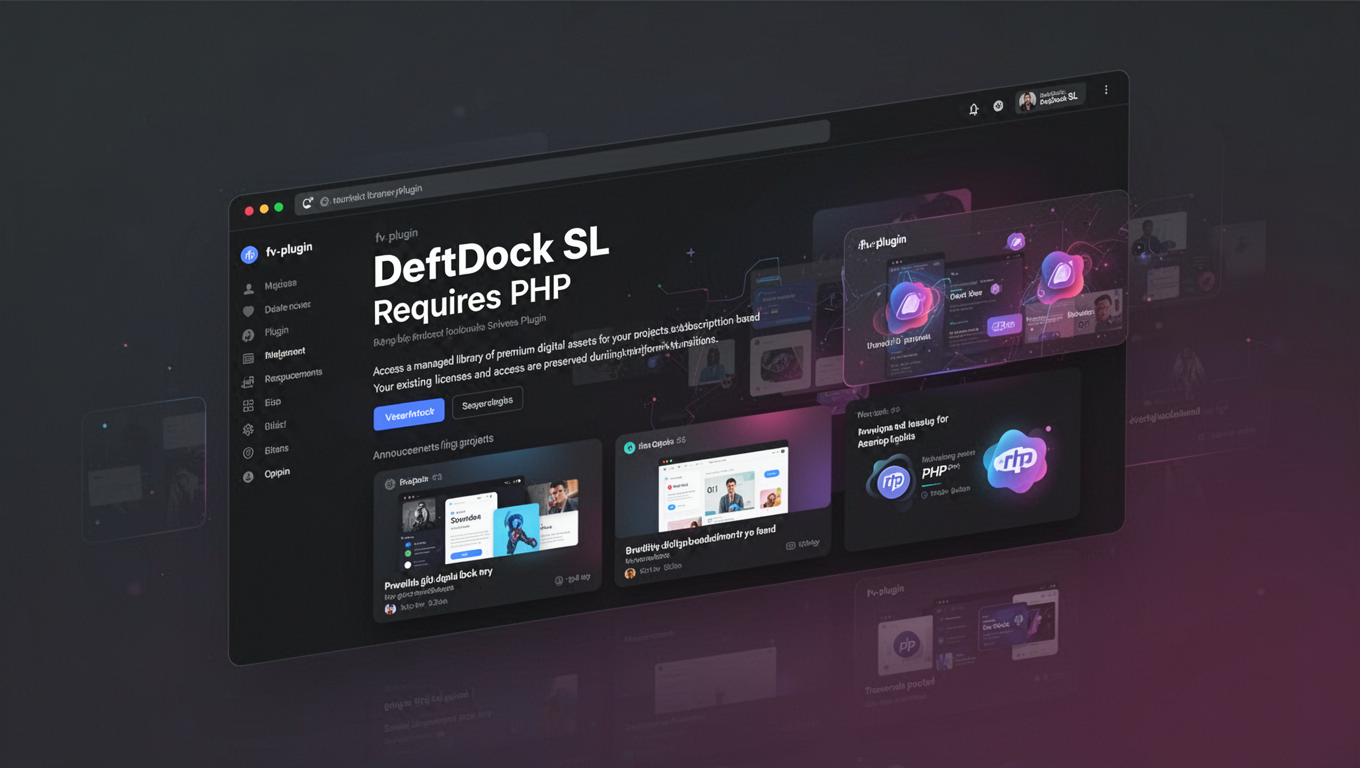Preview of DeftDock SL Requires PHP