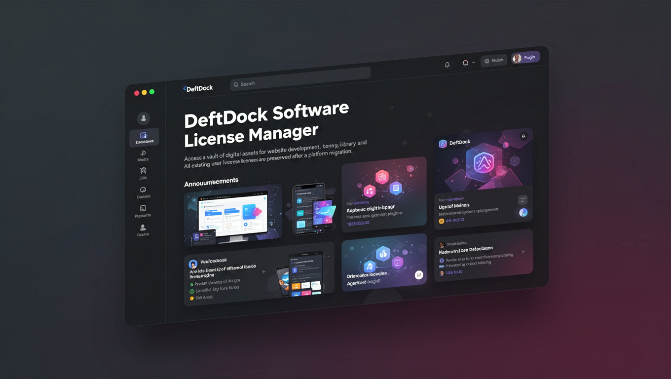 Preview of DeftDock Software License Manager
