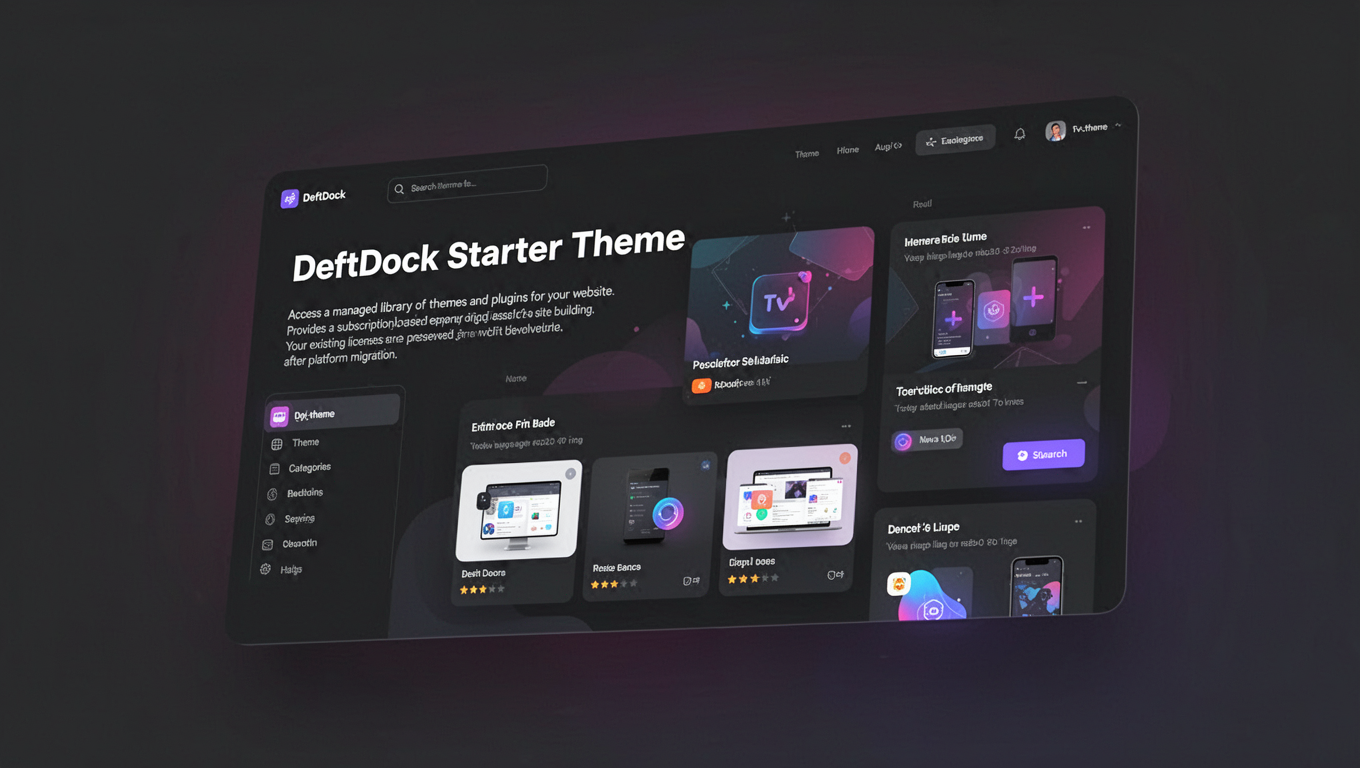 Preview of DeftDock Starter Theme