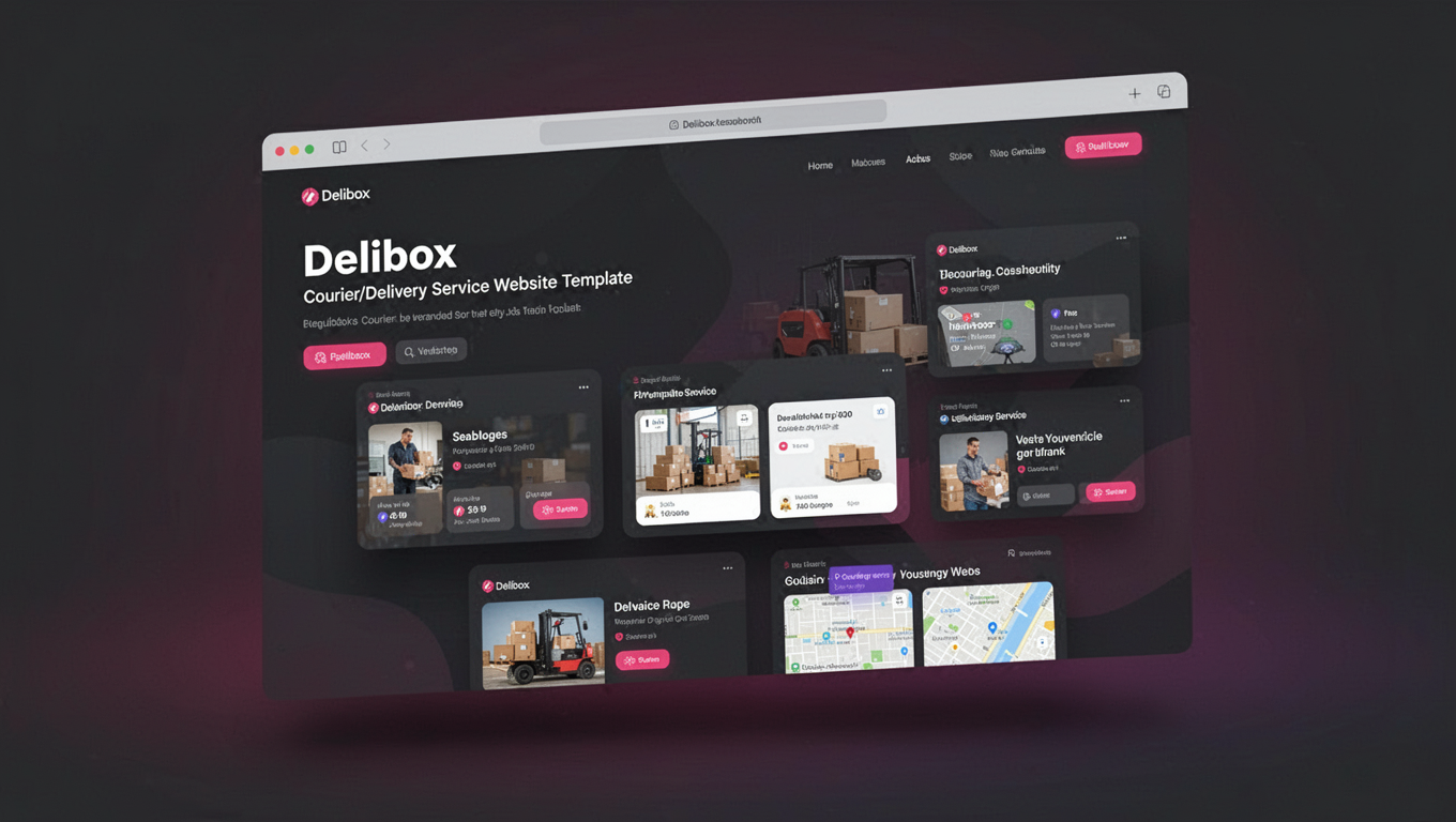 Preview of Delibox - Courier/Delivery Service Website Template