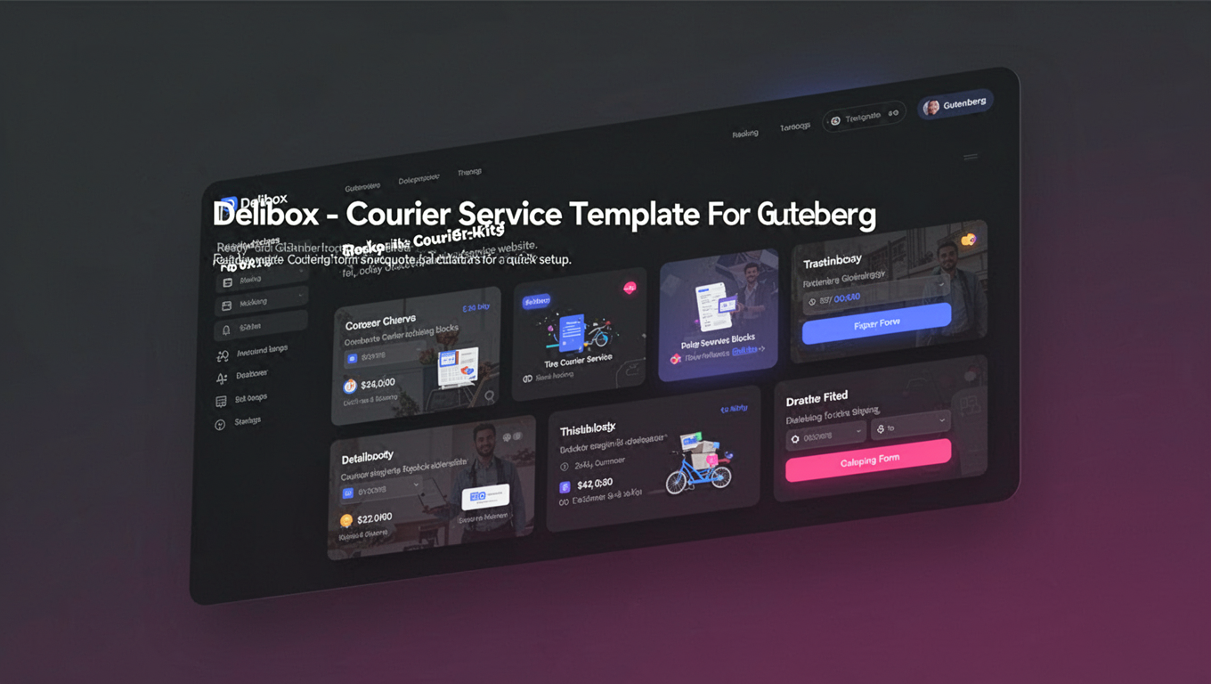 Preview of Delibox - Courier Service Template For Gutenberg
