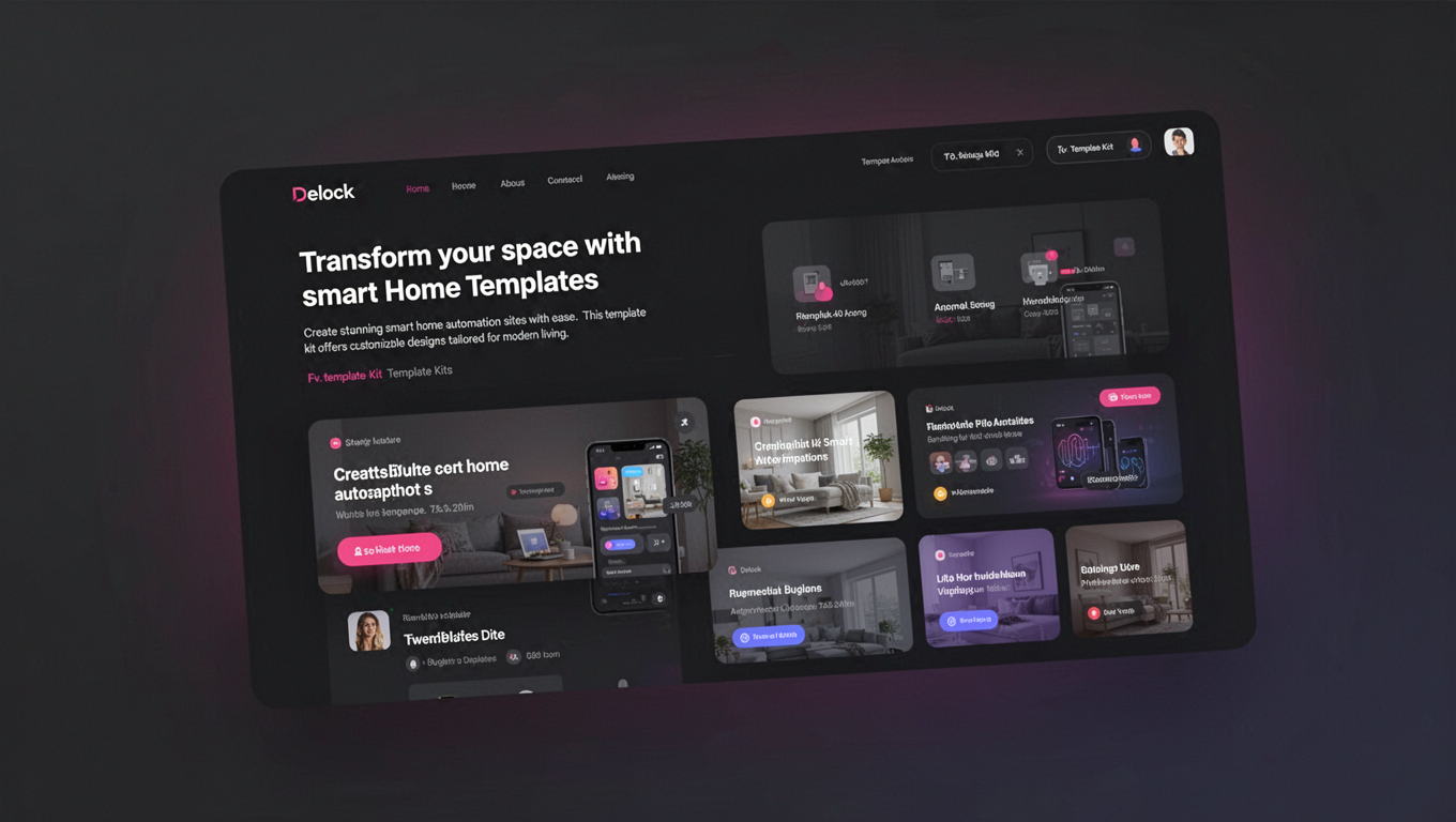 Preview of Delock - Smart Home Automation Elementor Template Kit