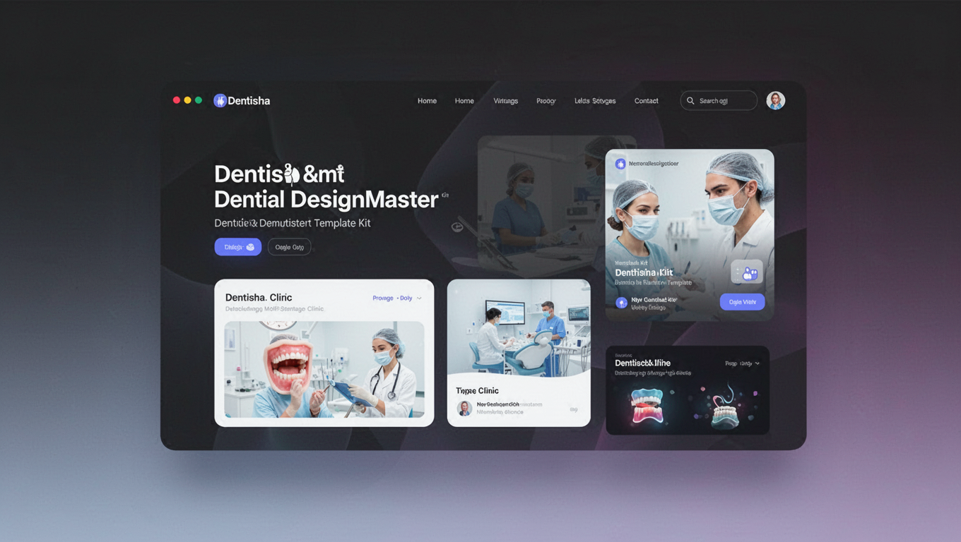 Preview of Dentisha - Dentish & Dental DesignMaster Template Kit