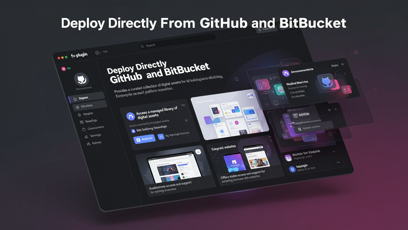 Preview of Deploy Directly From GitHub and BitBucket