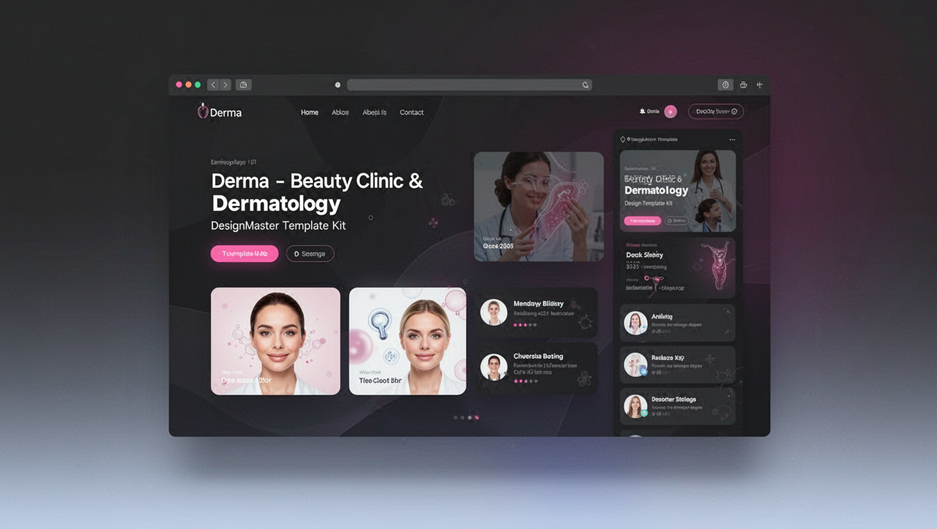 Preview of Derma - Beauty Clinic & Dermatology DesignMaster Template Kit