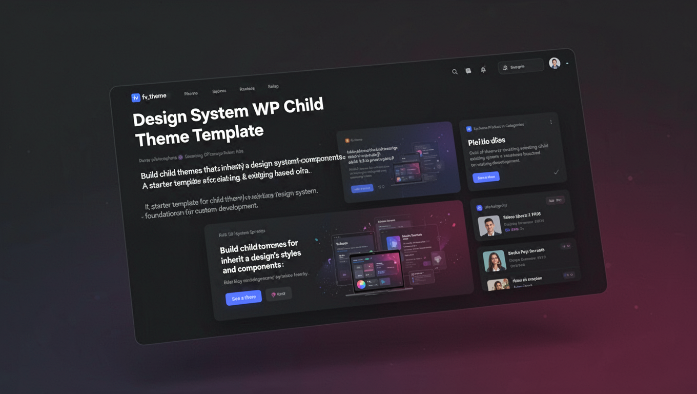 Preview of Design System WP Child Theme Template
