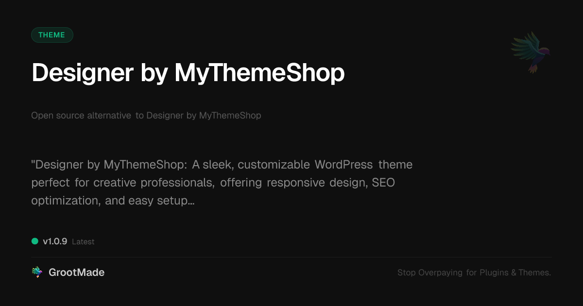 Preview of Designer by MyThemeShop