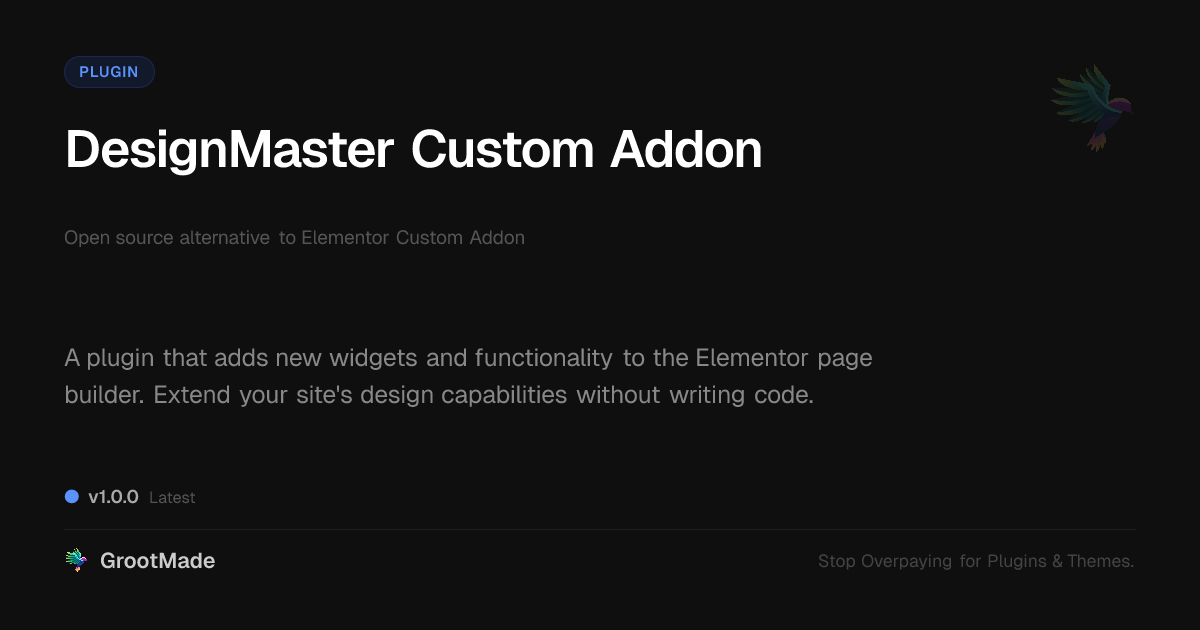 Preview of DesignMaster Custom Addon