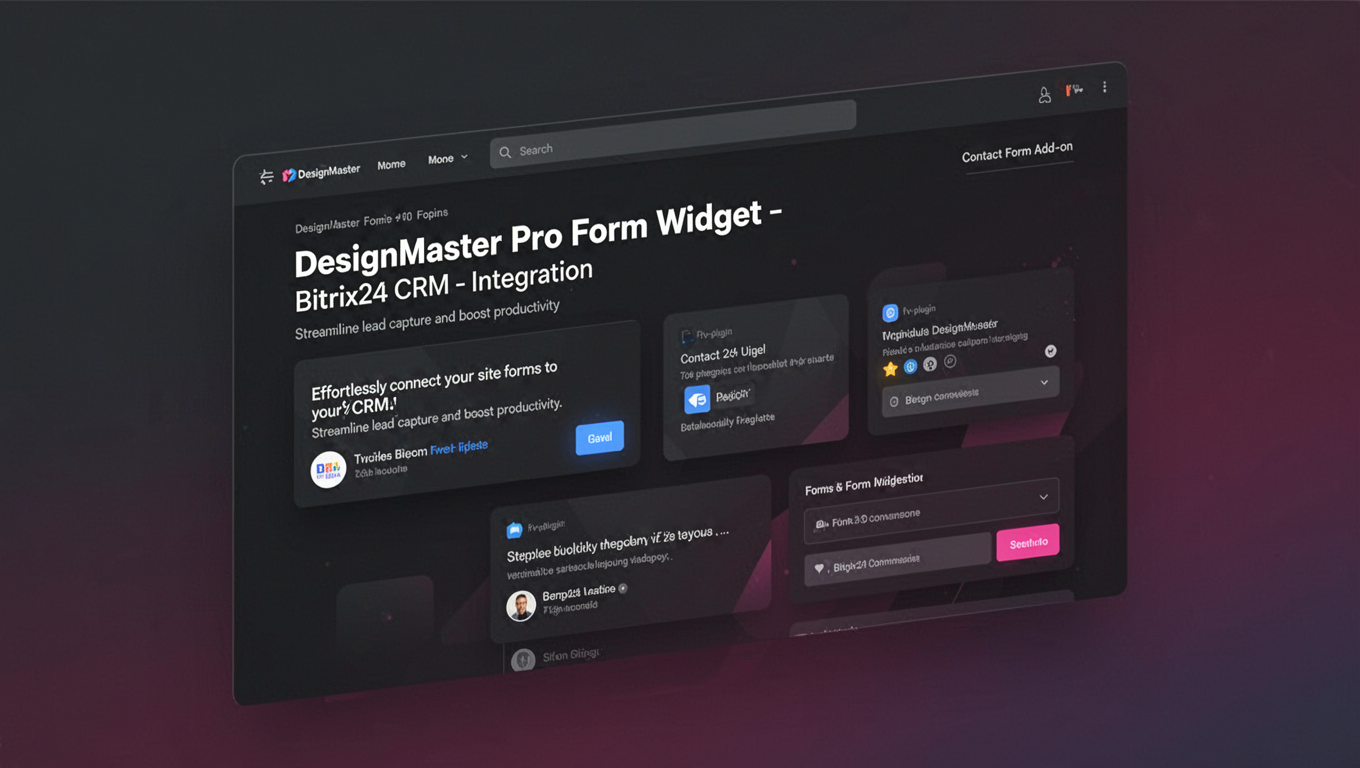 Preview of DesignMaster Pro Form Widget - Bitrix24 CRM - Integration