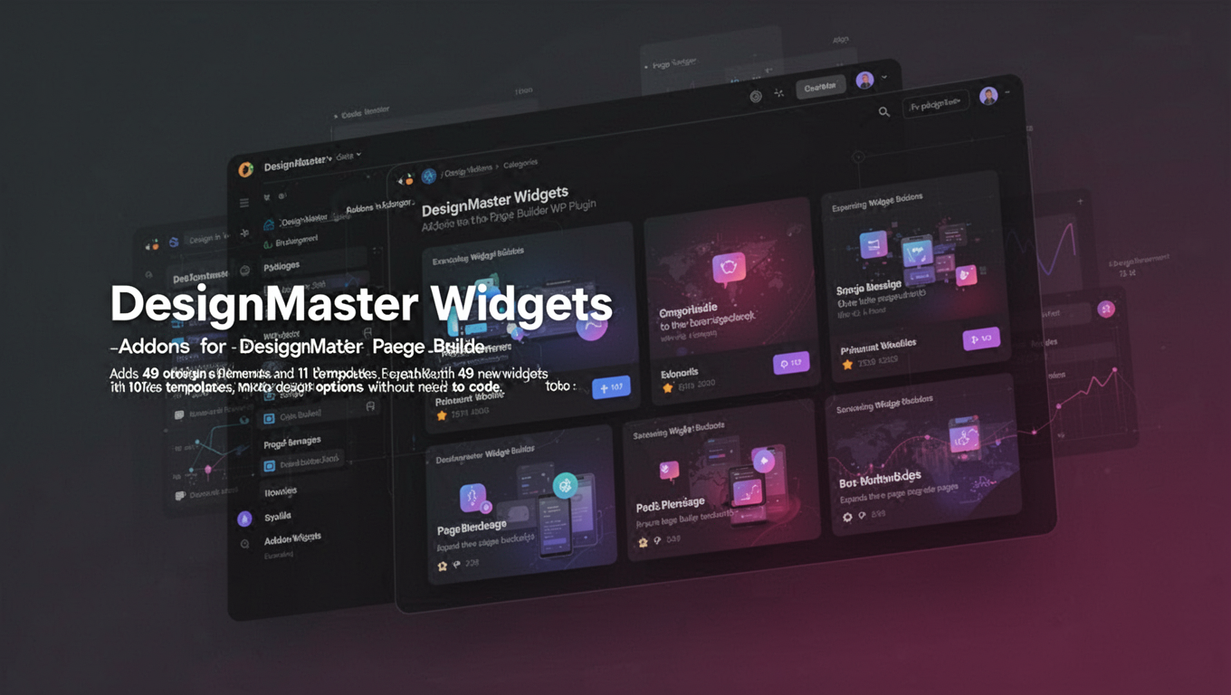Preview of DesignMaster Widgets Mega Pack - Addons for DesignMaster Page Builder WP Plugin