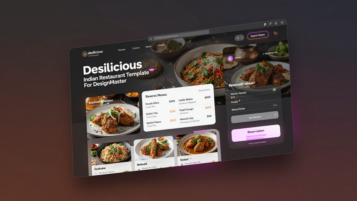 Preview of Desilicious - Indian Restaurant Template For DesignMaster