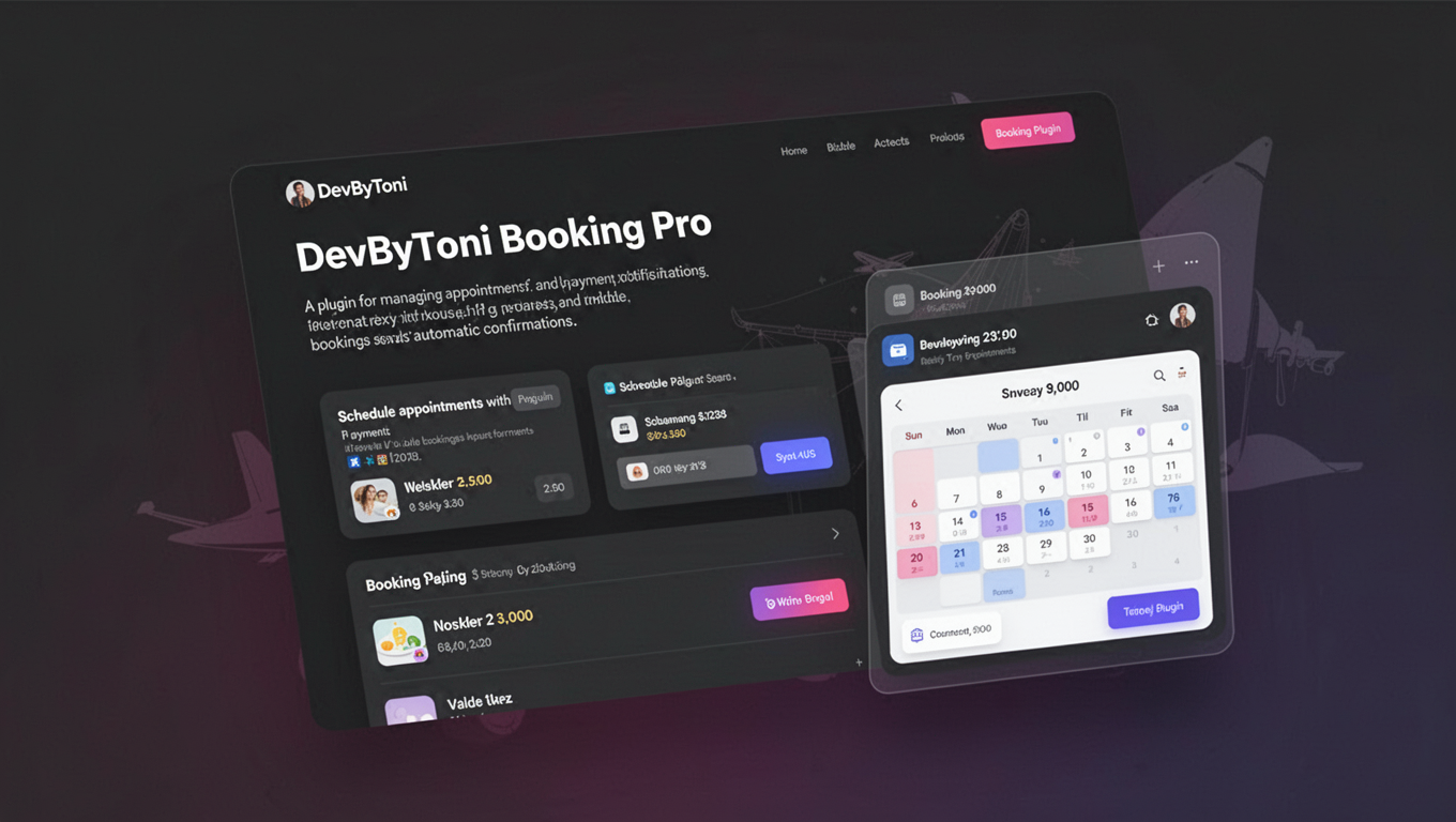 Preview of DevByToni Booking Pro