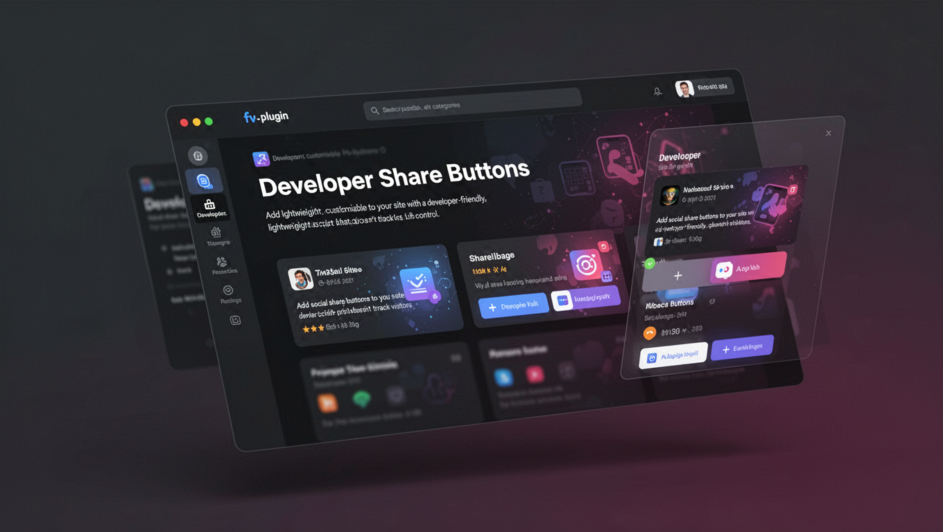 Preview of Developer Share Buttons