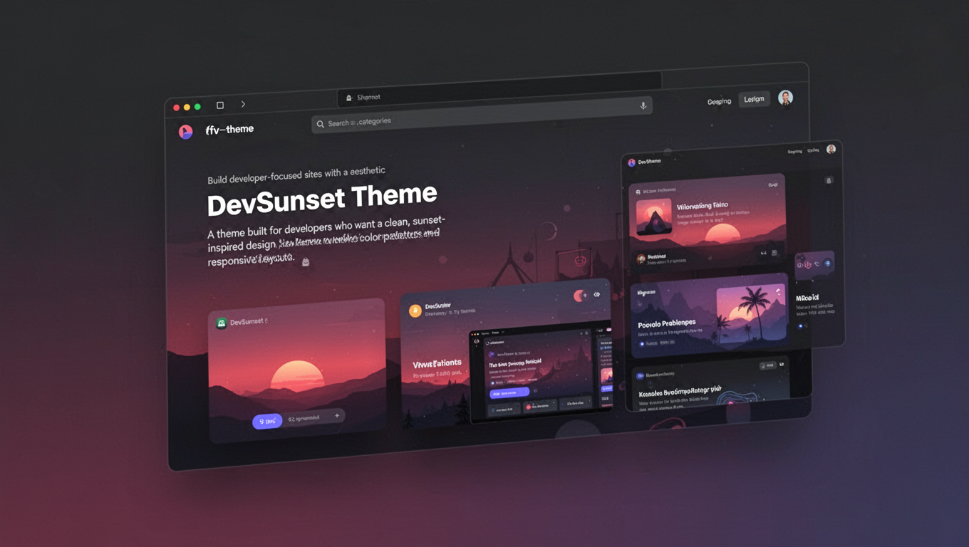 Preview of DevSunset Theme
