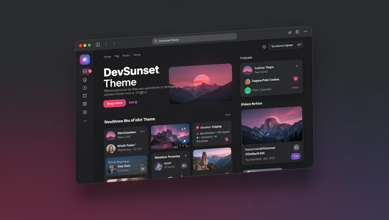 Preview of DevSunset Theme